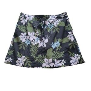 Speedo Black Floral Swim Skort Size Medium